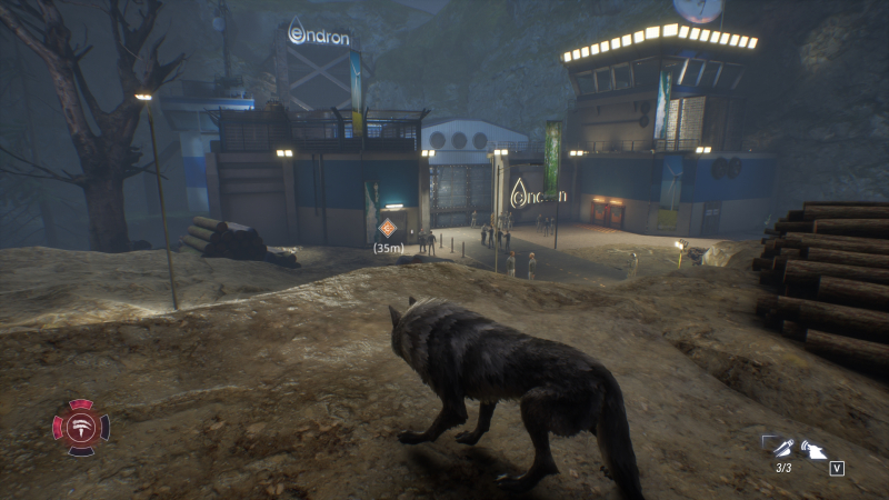 The werewolf camp is located just a couple of tens of meters from the "citadel of evil", into which the hero repeatedly invades during the game. Conveniently!