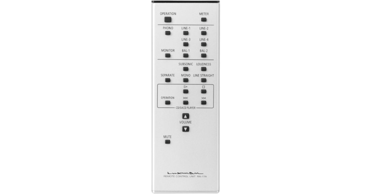 Remote control for Luxman L-590AXII
