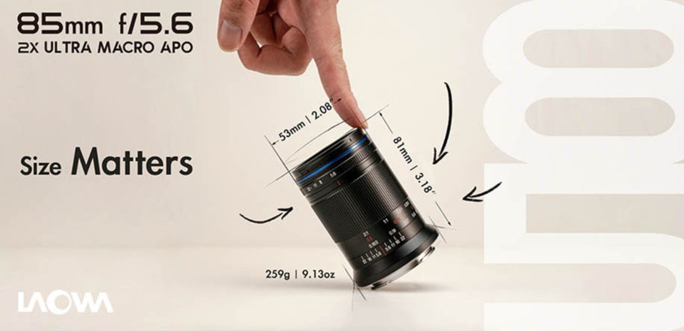 Venus Optics unveils Laowa 85mm F5.6 Ultra Macro for Sony E, Nikon Z, Canon RF and Leica M