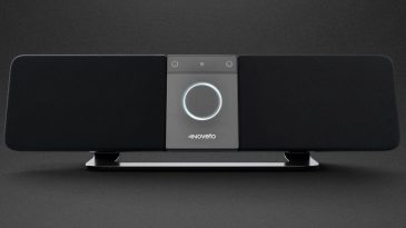 Noveto N1 compact desktop personal speaker with round LED display