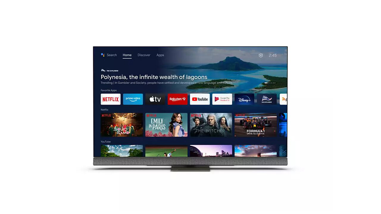 A good TV like this requires a system capable of offering an equally high quality, which is why they have decided to implement the most recent version of Android TV
