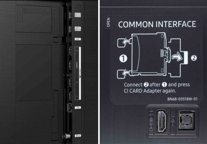 Samsung QE55Q70C interfaces