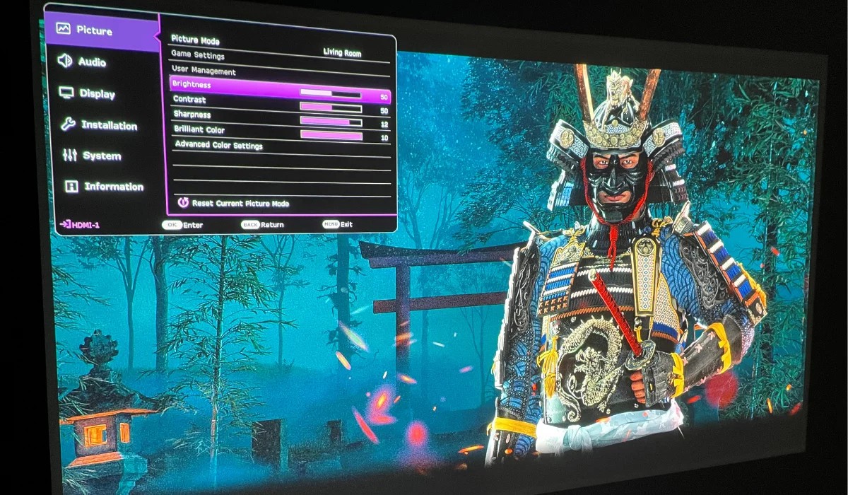 Projector calibration : Photo BenQ