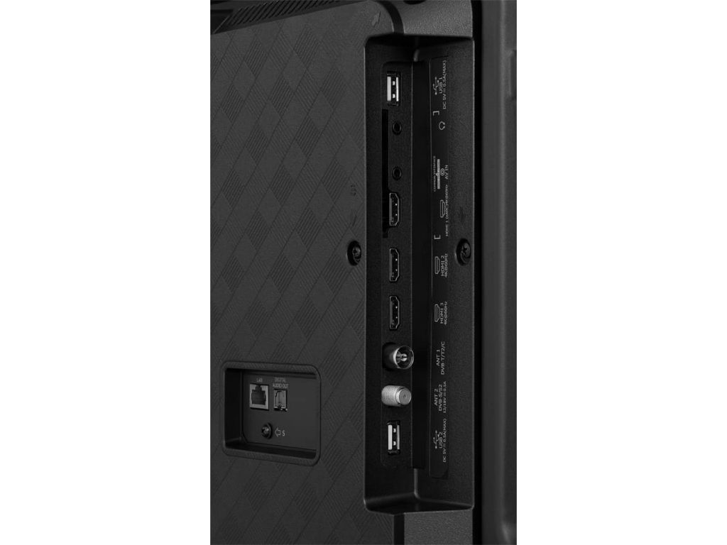 Physical connections housed on the side