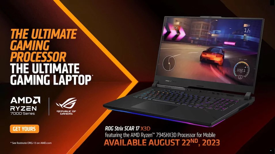 But at a TDP of 40 W, the Ryzen 9 7945HX3Dо processor seemed already 23% more powerful than its brother in the game Shadow of the Tomb Raider. 