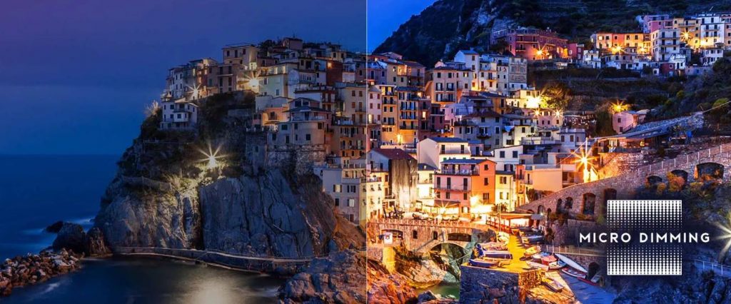 Example of display of Micro Dimming technology