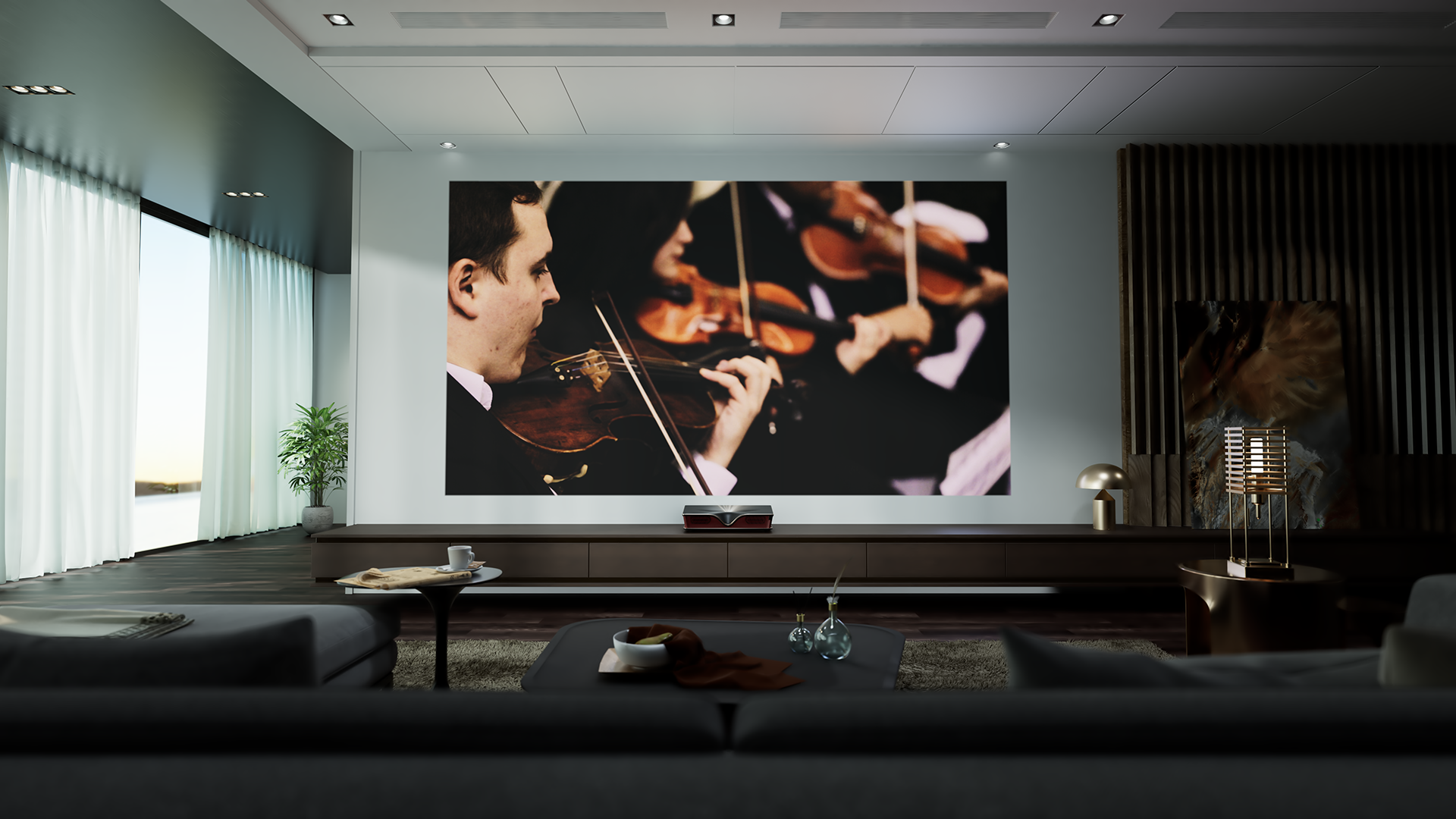 Nomvdic P2000UST-RGB: 4K Ultra Short Throw Triple Laser TV Projector