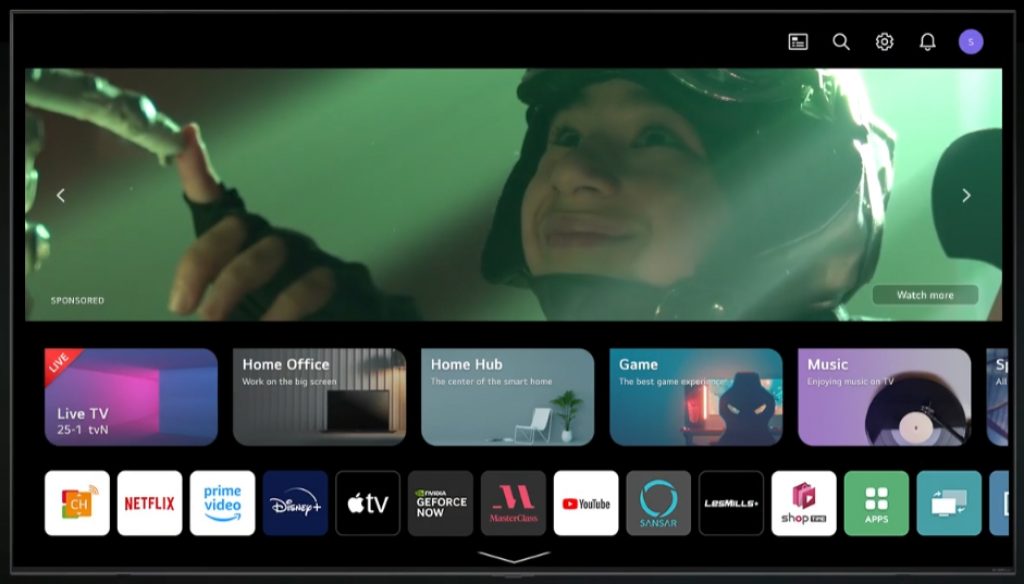 webOS 23 for the LG 55QNED756RA