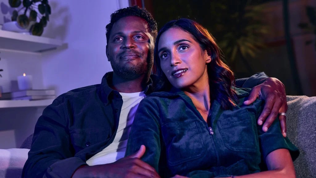 Here is a happy couple enjoying Dolby Atmos at its best