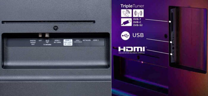 Philips 65PUS8818 interfaces