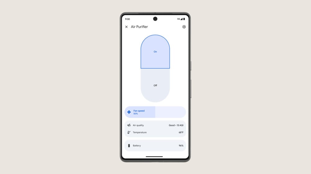 Google Home displays more information about compatible devices.