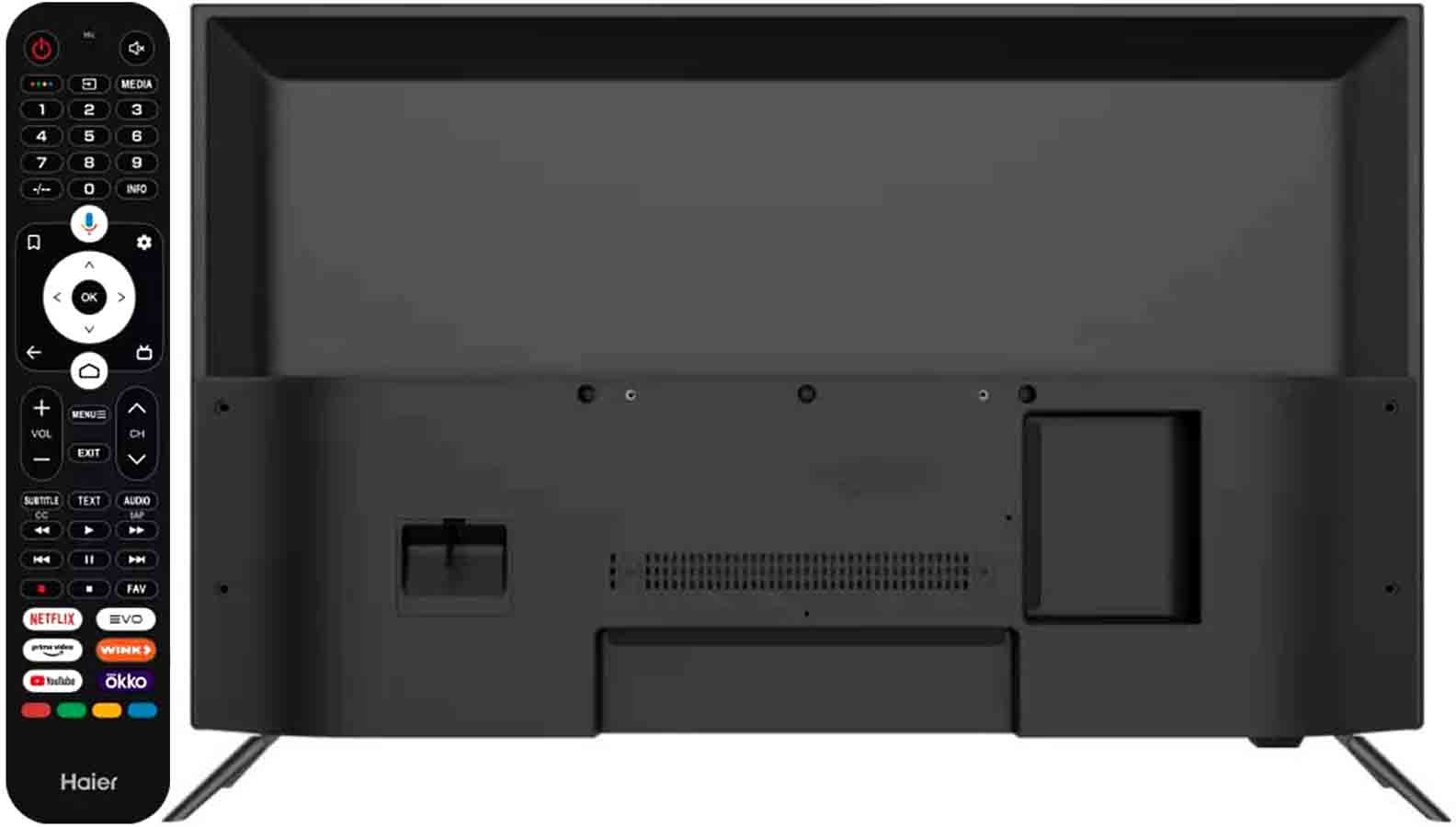 Haier Smart TV M1 Back panel and remote