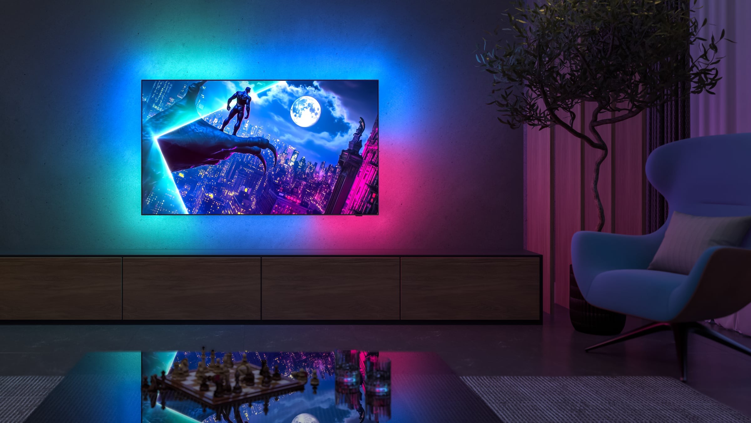 With strong brightness, refined processing, and premium audio, the OLED910 is built for high-impact home cinema.