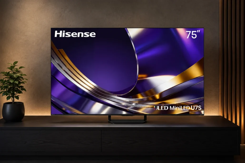 The Hisense U7S combines Mini LED backlighting, 4K 144Hz gaming, Dolby Vision HDR, and impressive brightness at a competitive price. Read our full review.