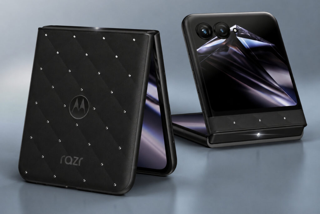 Motorola Razr 70 Swarovski limited edition in Pantone Meteorite finish
