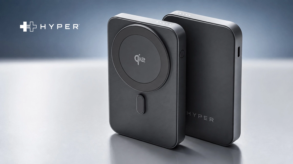 HyperJuice 5K Qi2 compact magnetic power bank
