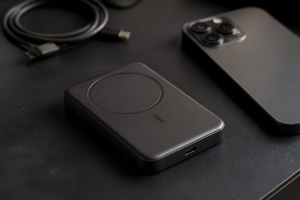 HyperJuice 5K Qi2 compact magnetic power bank