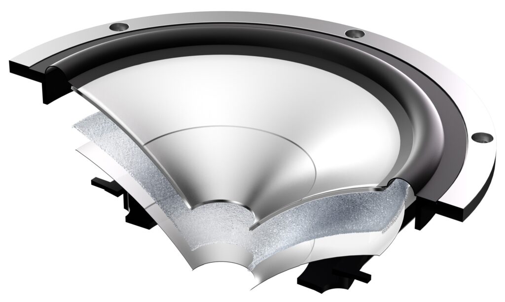 Leak Sandwich 150 & 250: New loudspeaker series in retro style 9 Leak 250 Bassmembran