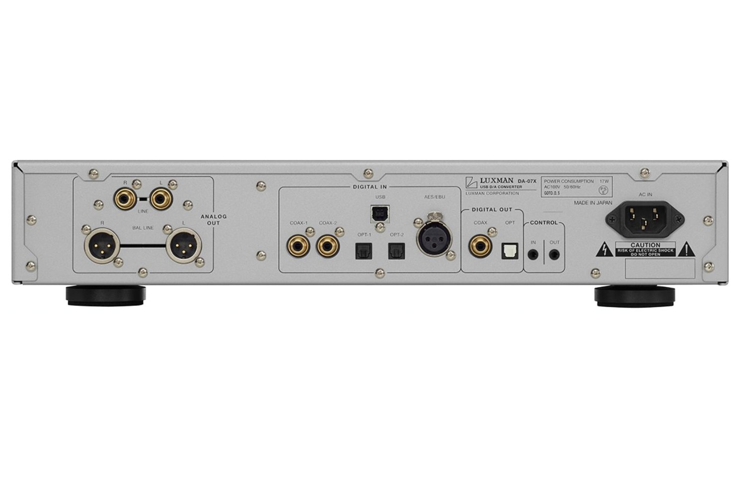 Luxman DA-07X Rear panel