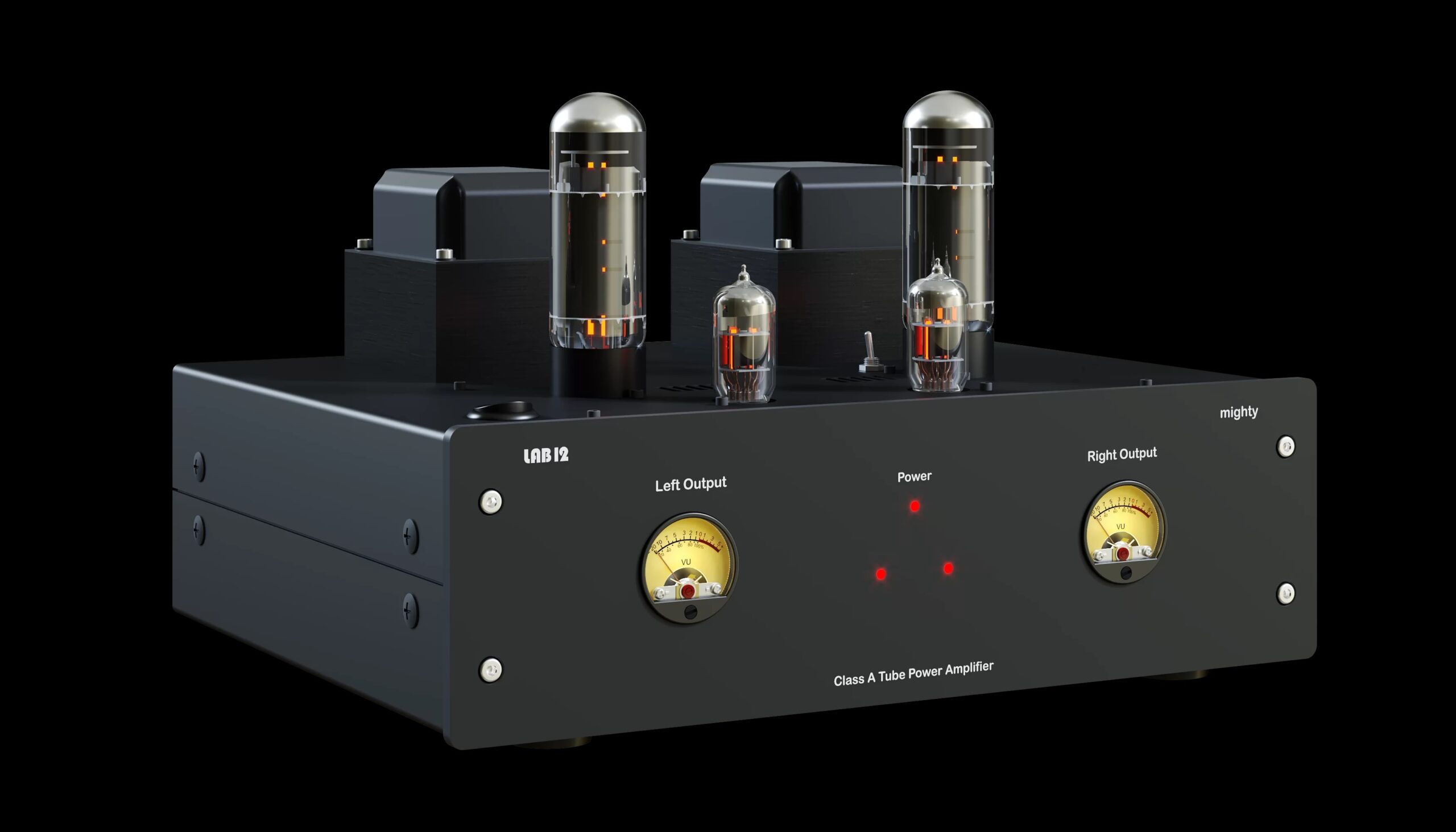 Lab12 Mighty: A Compact Class A Tube Power Amplifier With a Focused Brief 8 Lab12 Mighty matte black Class A tube power amplifier