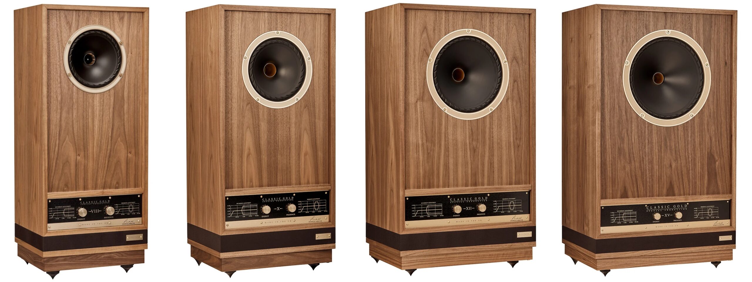 Why Fyne Audio’s Vintage Classic Gold SP Stands Apart 8 Fyne Audio Vintage Classic Gold SP loudspeaker with walnut veneer, gold controls and central IsoFlare coaxial driver