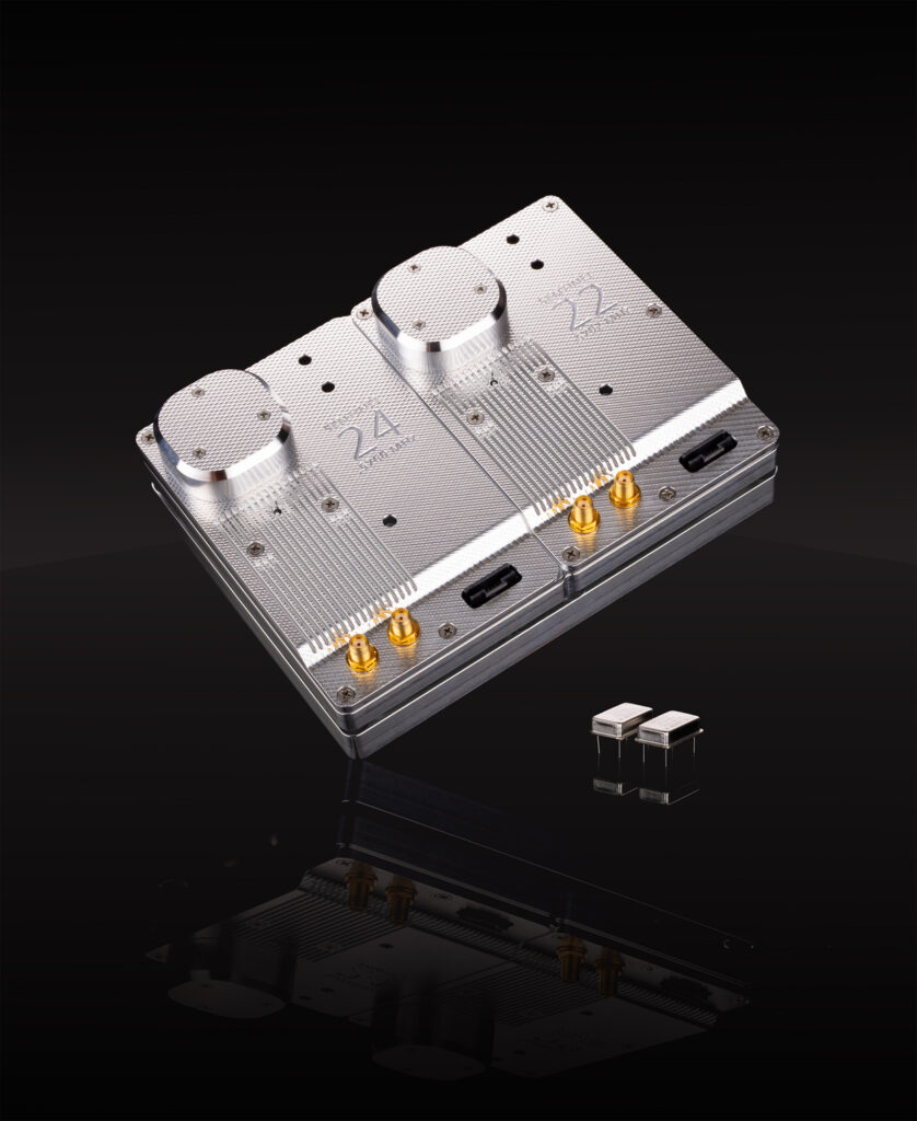 DAC connected in a hi-fi system with USB, optical, coaxial, RCA, XLR, and headphone cables for proper setup and configuration