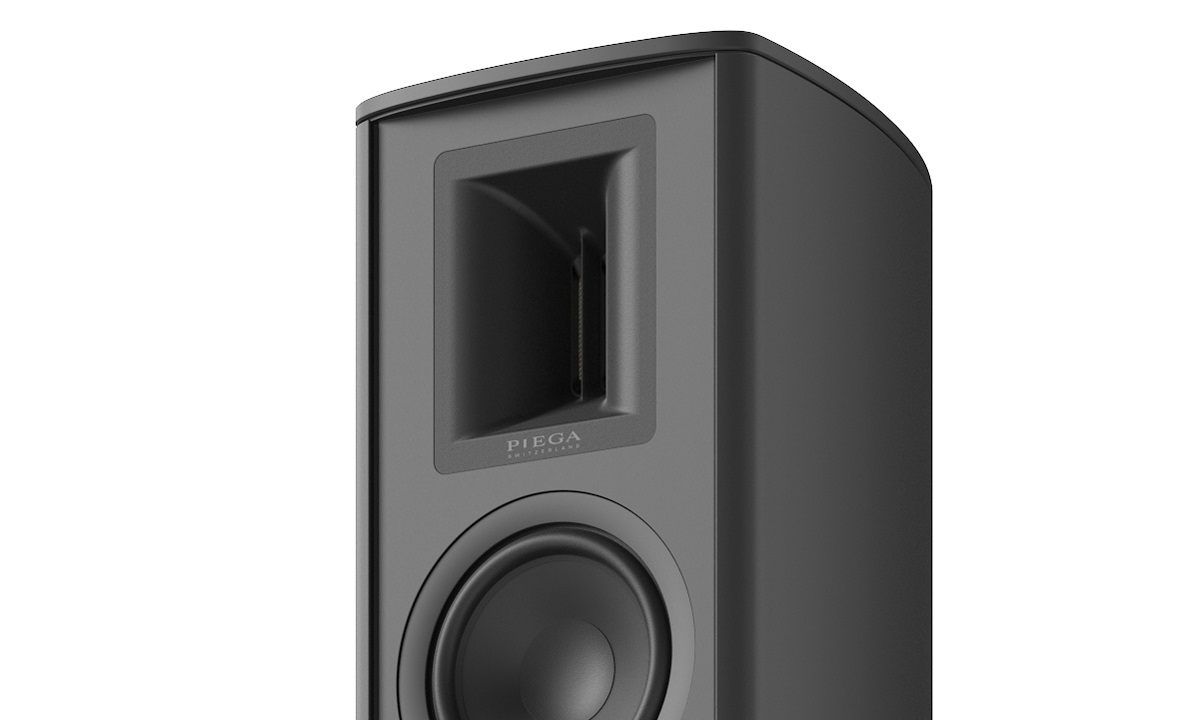 Piega Premium 801: Aluminum Flagship with an SSD Ribbon Horn 8 Piega Premium 801 floorstanding speaker with slim aluminum cabinet and base