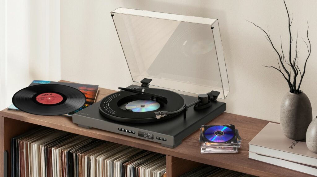 Five Turntable Options Compared: Which One Should You Buy? 10 Vinyl and CDs in one compact player — Mixx Analog Plus blends retro formats with modern convenience and wireless playback.
