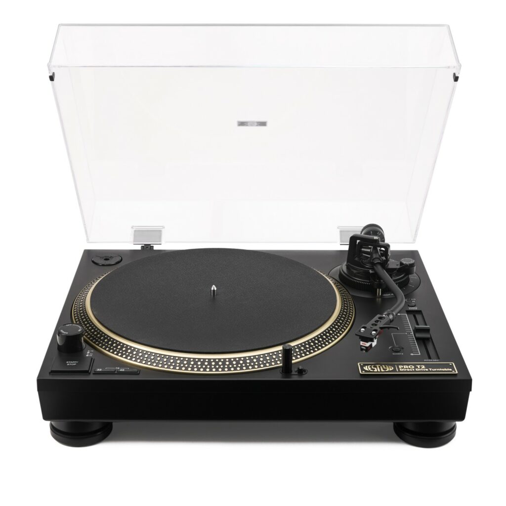 How to Set Up a Turntable for Better Sound: Tracking Force, Anti-Skate, VTA, Placement, and Phono Connections 8 Compared to the base model PRO T1, the PRO T2 has a more powerful motor with faster start-up, the built-in RIAA amplifier is quieter with exclusive JFET transistors, and you also get a better pickup installed from the start (Ortofon VNL).