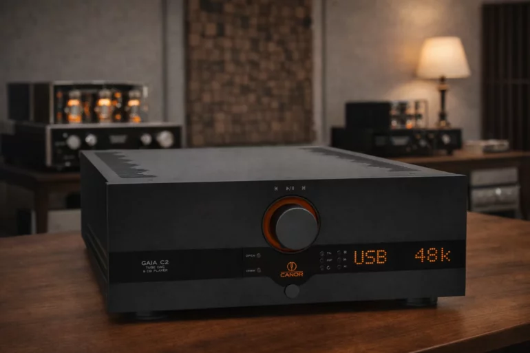 Canor Gaia C2: High-End Tube DAC and CD Player in One 10 Canor Gaia C2 blends CD playback, high-resolution DAC performance, and a tube output stage into one premium digital source component.