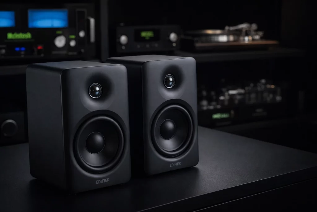 Edifier introduces the M90 at CES 2026, a compact active speaker system with Bluetooth 6.0, LDAC, HDMI eARC and app-based control.