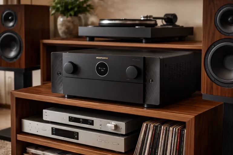 Marantz CINEMA 40: High-End 9.4-Channel AV Receiver with Real Hi-Fi Power 4 The Marantz CINEMA 40 combines true hi-fi sound with serious home cinema power, HDAM circuits, room correction and full 8K HDMI.