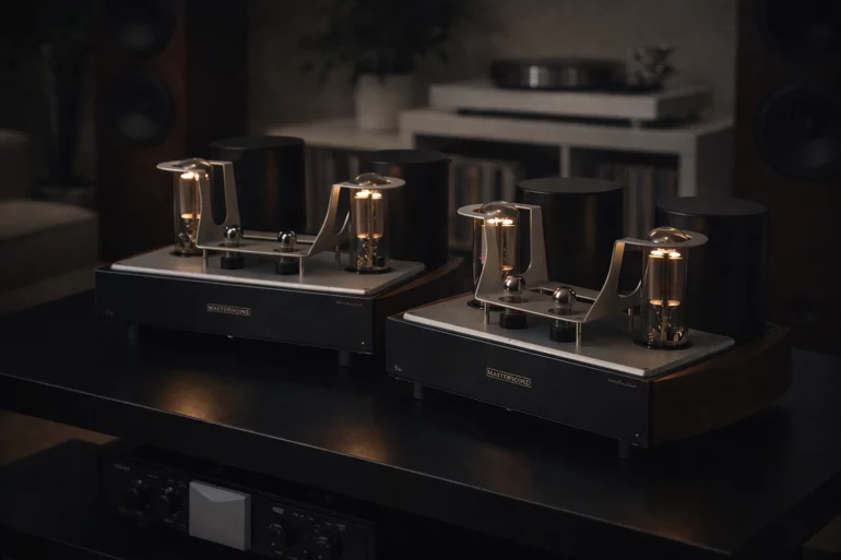 Master Sound Monoblock 845: Italian Tube Power with Triode Authority 2 Big glowing tubes, real Class A power, and Italian flair—the Master Sound Monoblock 845 proves the 845 triode can be both beautiful and bold.