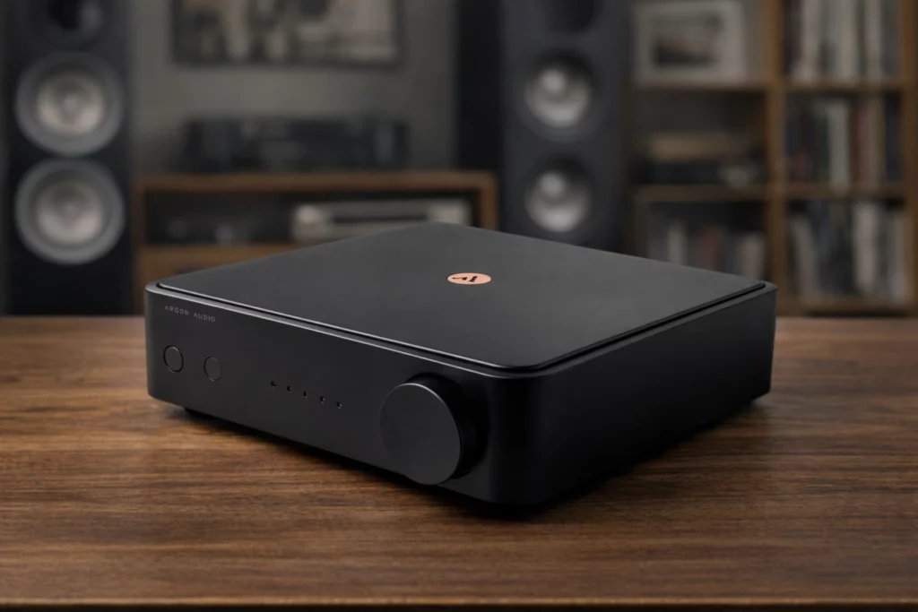 Looking for real hi-fi in a compact form? The Argon Audio SA1 MK2 delivers clear, dynamic sound with HDMI, Bluetooth and phono connectivity.