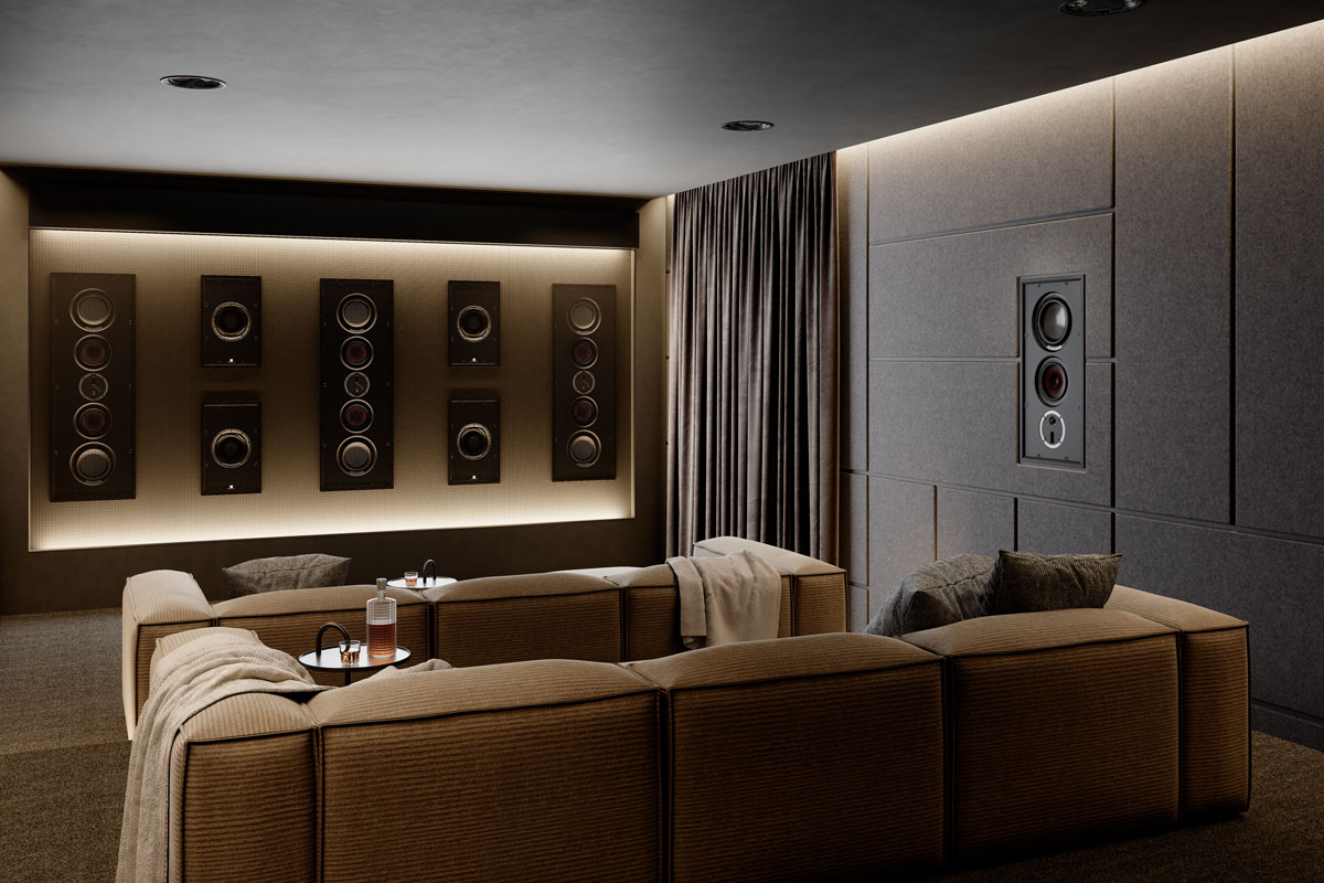 PHANTOM CI AMP-4125 DSP integrated into a rack-mounted custom installation system.