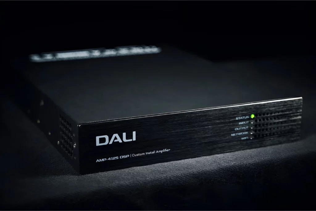 DALI’s latest installation amp offers four channels, bridged output options, built-in DSP, and fast web-based configuration.