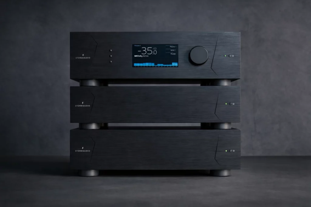 Phono preamplifier connected between a turntable and integrated amplifier with gain, loading, capacitance and ground settings
