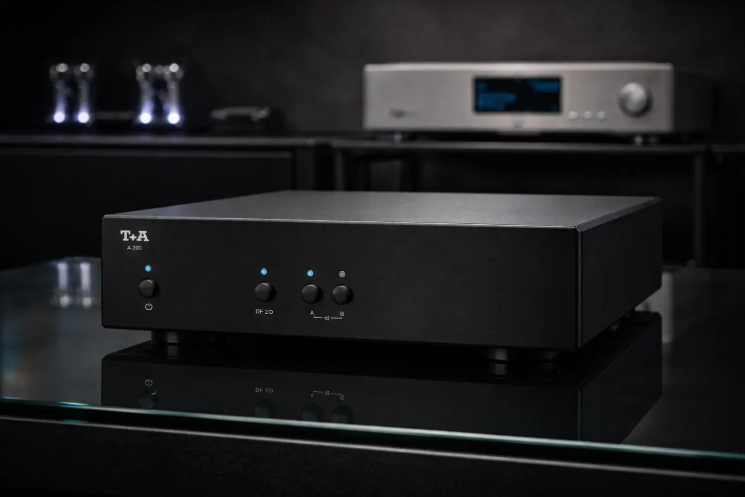 The T+A A 200 delivers up to 250W per channel with advanced PURIFI modules and T+A High Voltage tech. A compact high-end power amp with exceptional control, low distortion, and audiophile-grade performance.