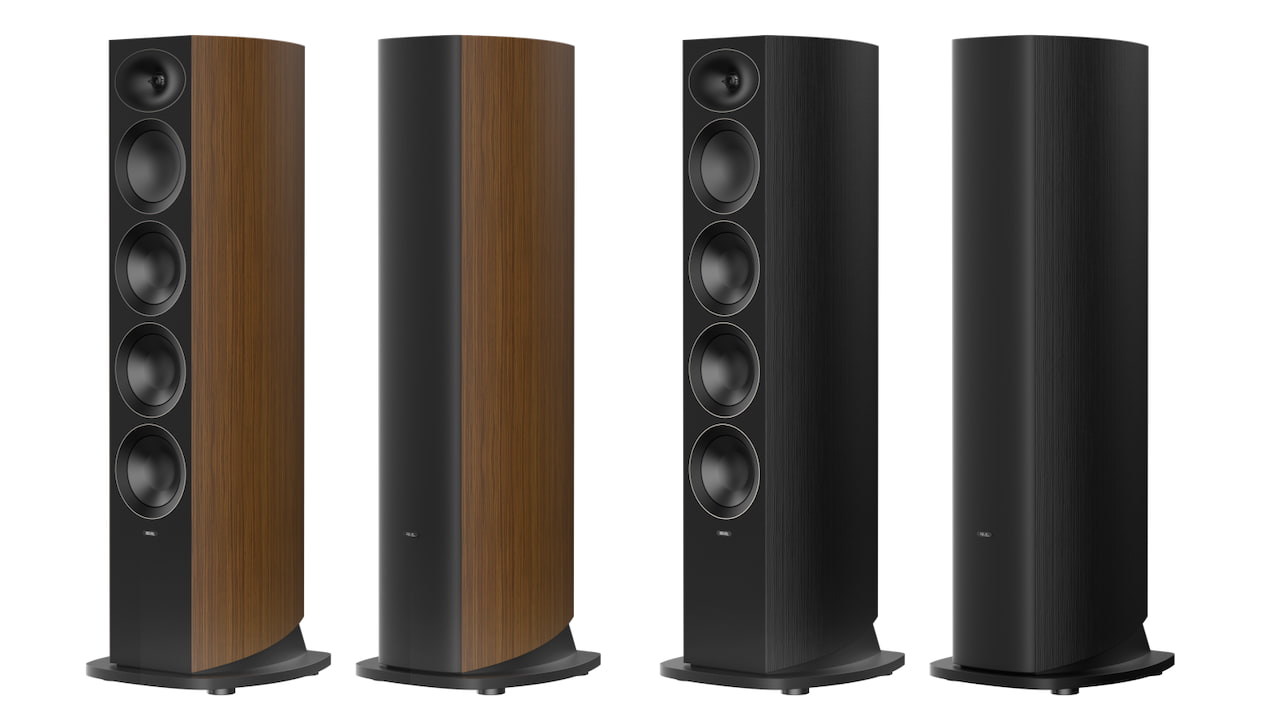 Revel Performa4 Builds a Flexible Speaker Family Around New Driver Technology 8 Revel Performa4 loudspeakers with walnut cabinets and magnetically attached grilles