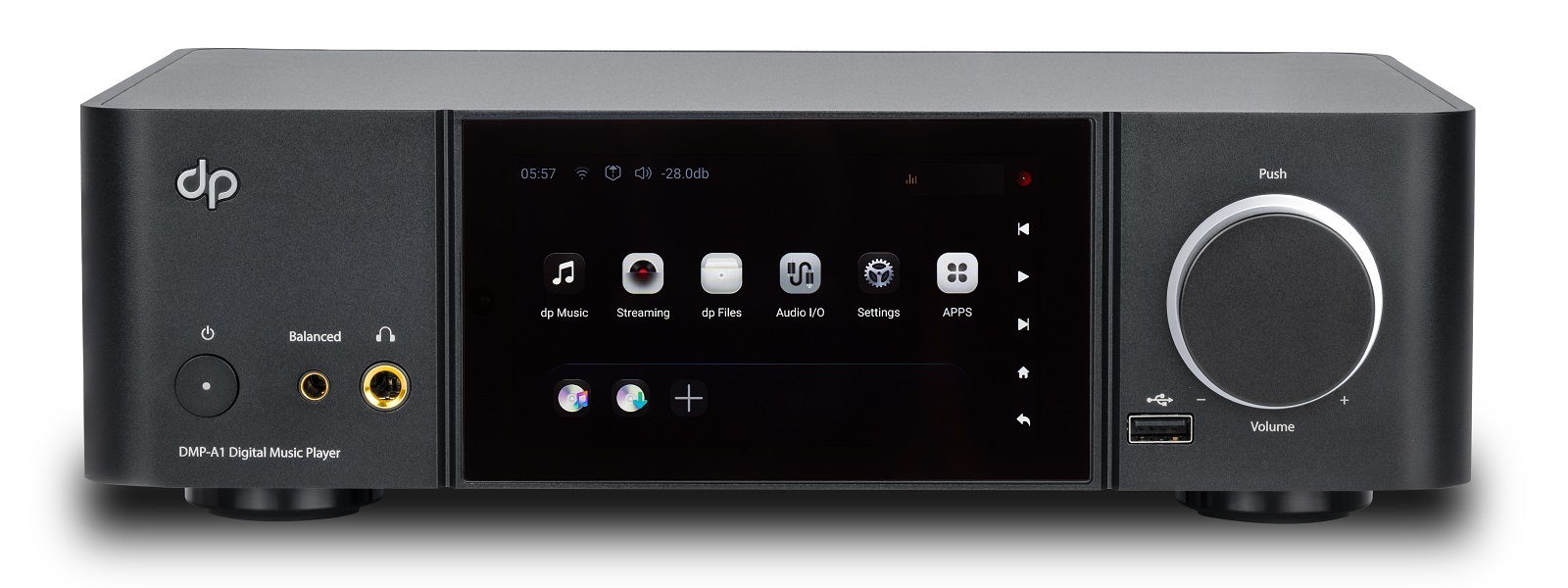 Dorpo DMP-A1: A Versatile Digital Hub for Modern Hi-Fi Systems 12 Dorpo DMP-A1 digital music player with touchscreen and volume knob