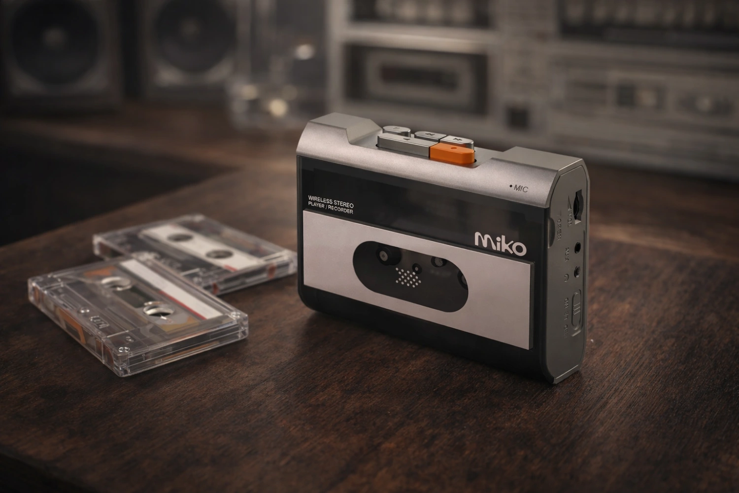 The Gadhouse Miko Cassette Player blends vintage analog warmth with modern Bluetooth 5.3, rechargeable battery, and portable design—bringing cassette listening back to life.