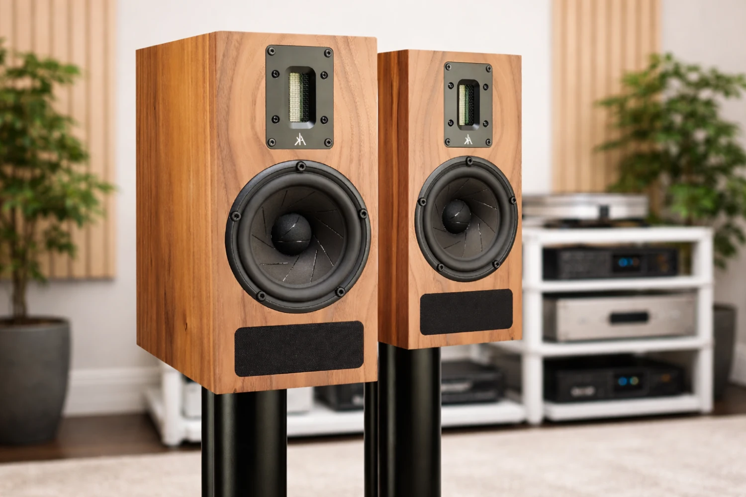 Kerr Acoustic K400 brings pro-audio DNA to home hi-fi with a ribbon tweeter, ScanSpeak driver, and transmission line design, delivering deep bass, clarity, and studio-grade accuracy in a compact speaker.