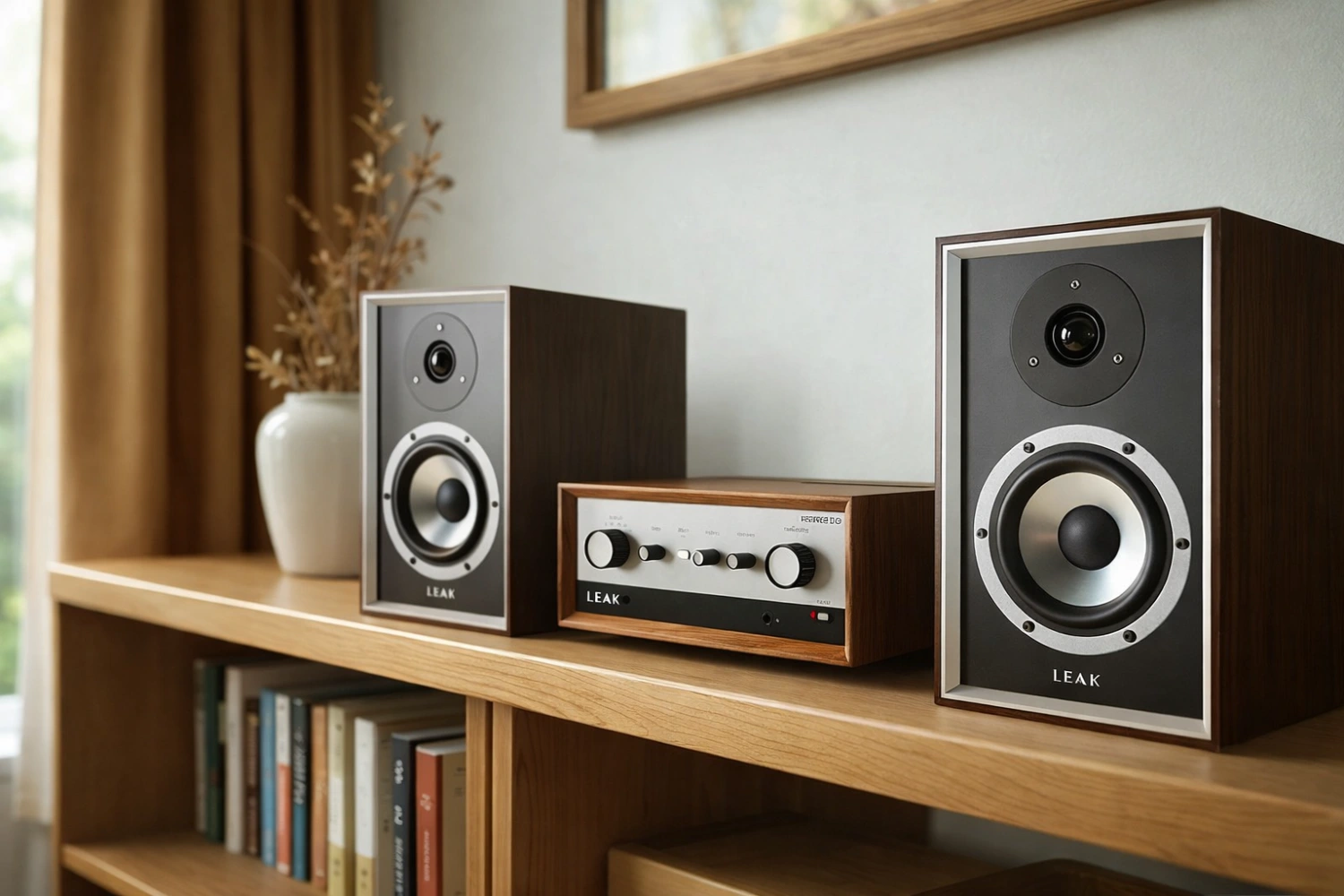 Leak Sandwich 100 is a compact two-way hi-fi speaker featuring advanced sandwich cone technology, a 30mm tweeter, and precise, low-distortion sound—ideal for smaller listening spaces.