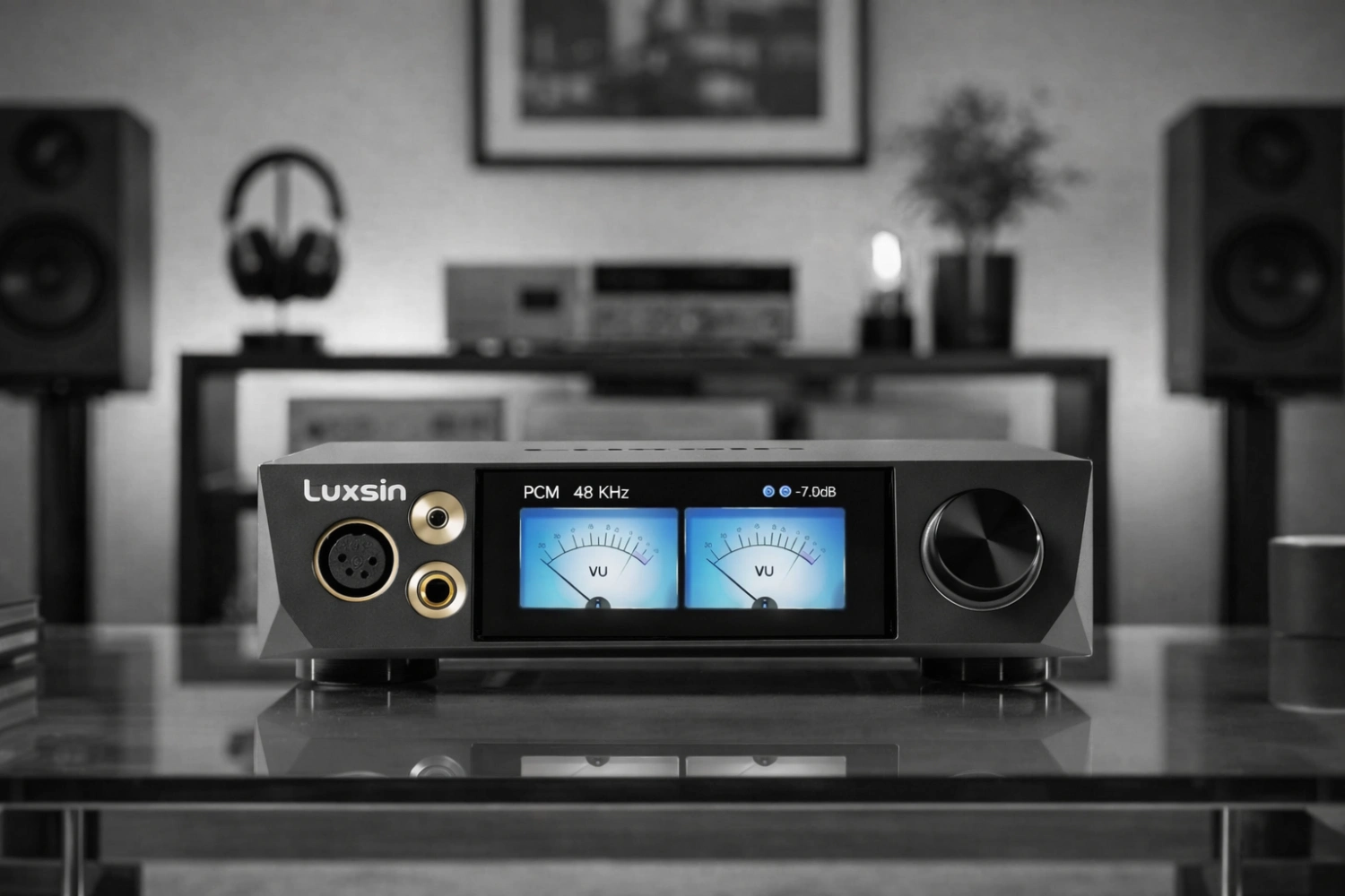 AI meets audiophile performance in the Luxsin X8 — an 8-DAC desktop powerhouse with 4.8W output, advanced Digital Audio Core, and groundbreaking AI-assisted EQ for truly personalized sound.