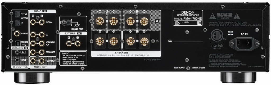 Built for pure stereo listening, the PMA-1700NE delivers power, precision, and unmistakable Denon character