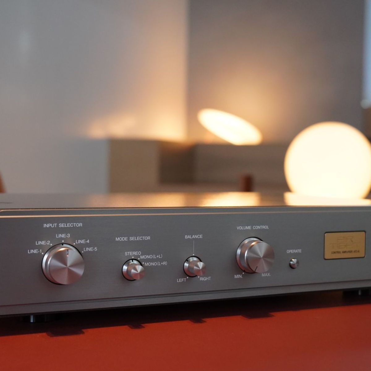 Air Tight ATC-6 preamplifier showcasing its minimalist tube design and precision-built Japanese