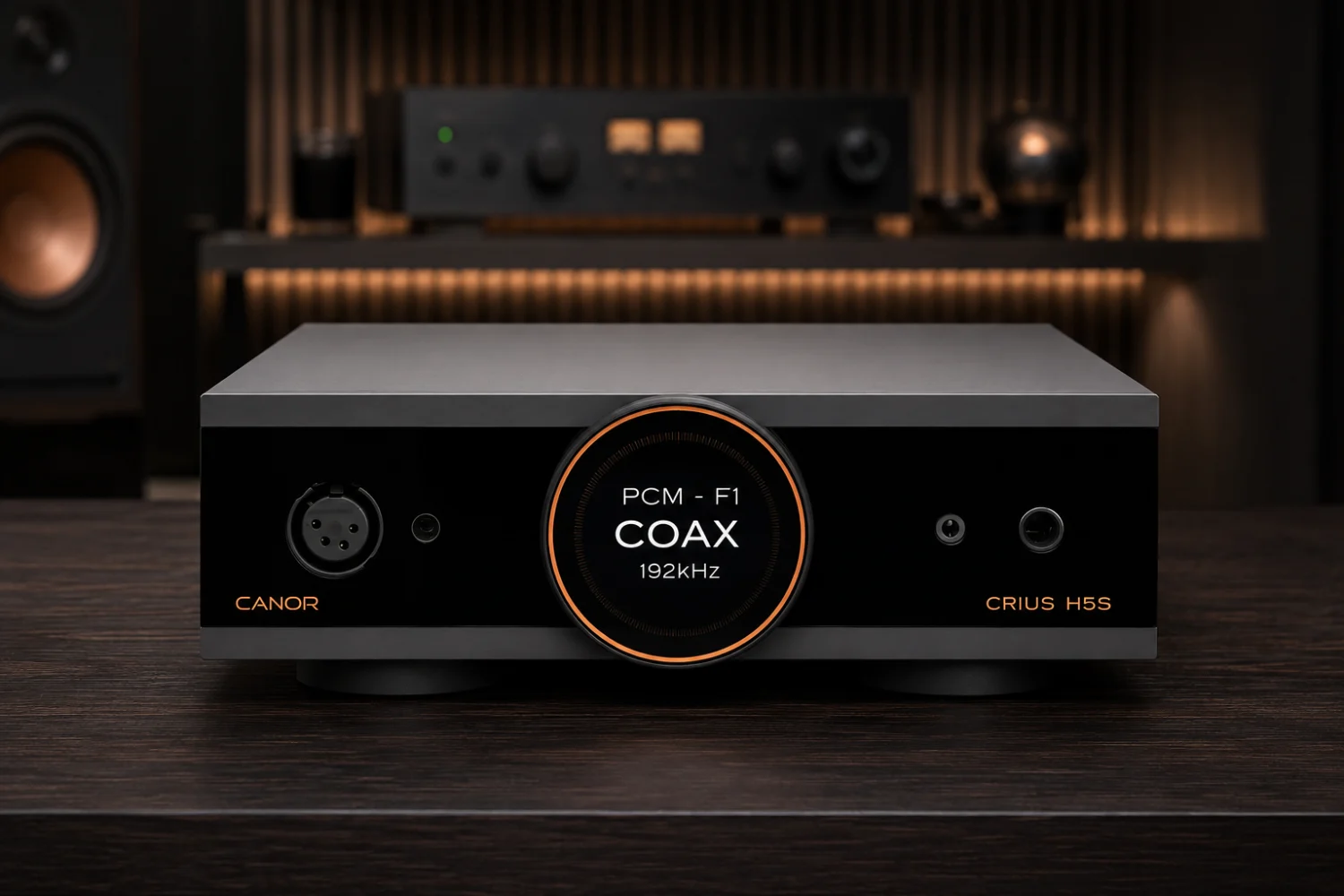 The Canor Crius H5S delivers premium headphone amplification, high-resolution DAC performance, and balanced preamp functionality with a fully discrete signal path.