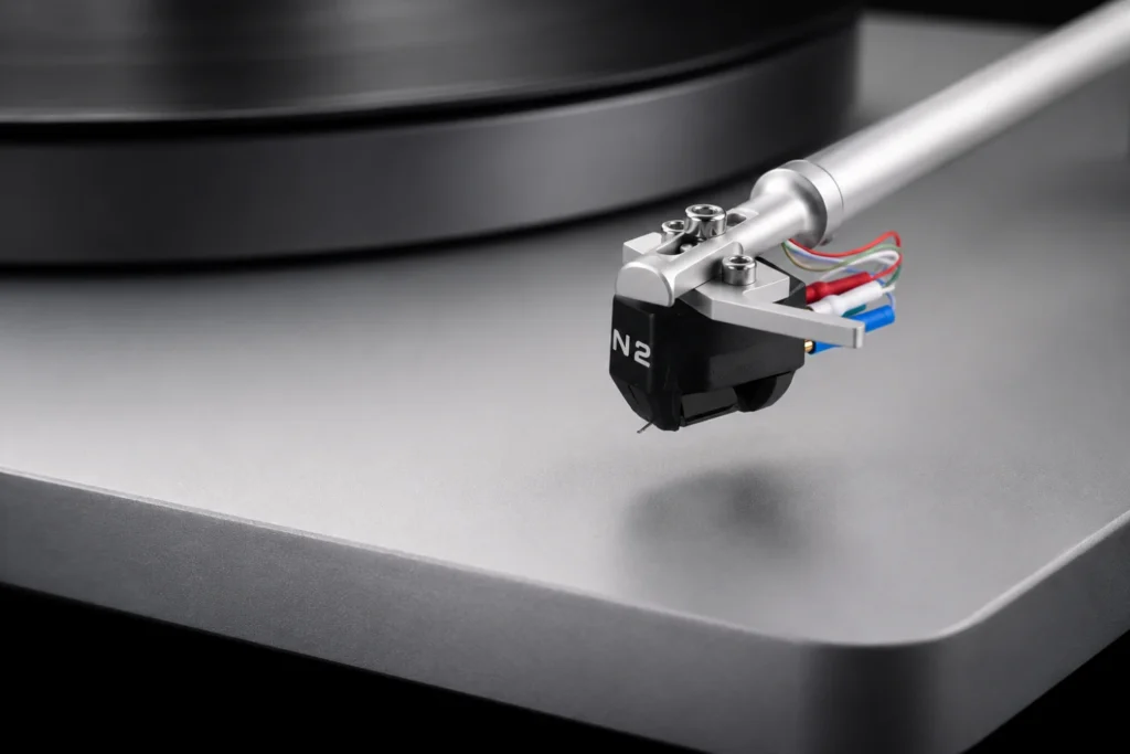 Clearaudio introduces the N2 MM cartridge featuring a carbon-fiber reinforced PETG-CF body, 3.3mV output, lightweight 8.5g design, and improved compatibility with a wide range of tonearms for $250.