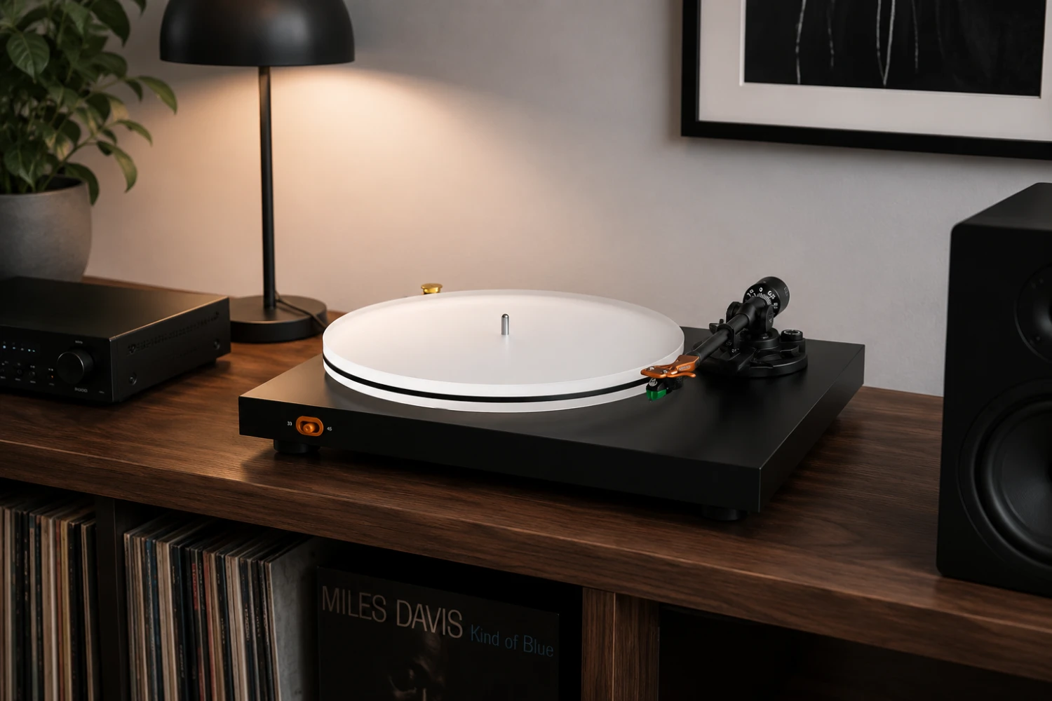 The Fosi Audio LUNA 3 is a belt-drive turntable featuring an acrylic platter, Audio-Technica VM95E cartridge, servo-controlled motor, and a pure analog design without a built-in phono stage.