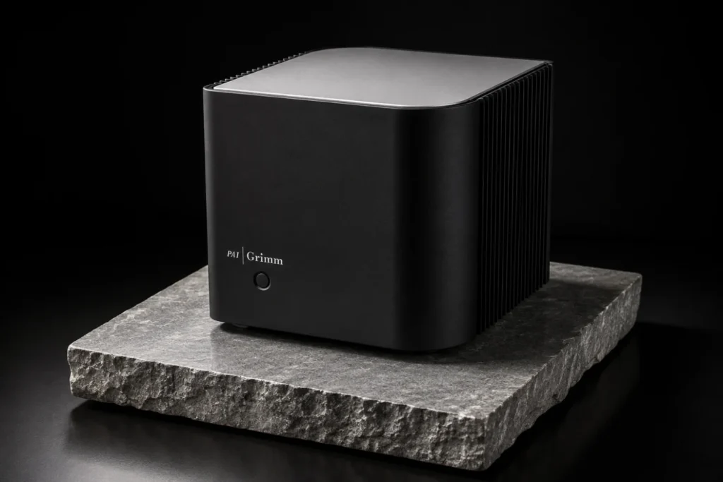 With 150 watts of power, 0.0001% THD, a fully balanced architecture, and a linear power supply, the new Grimm Audio PA1 is built for uncompromising high-end audio performance.